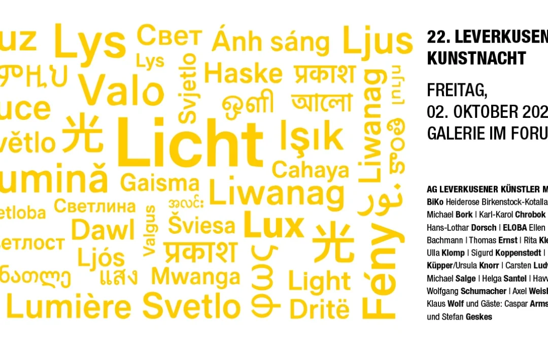 LICHTKunstausstellung zur22. Kunstnacht Leverkusen 2026